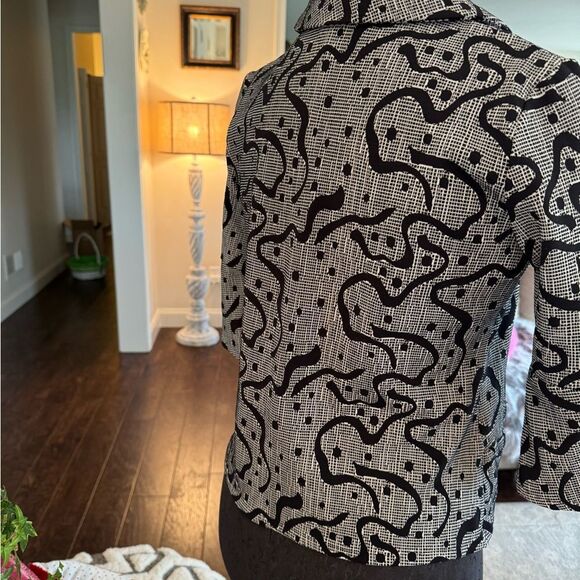 Andria Leiu collection black-and-white blazer size medium - Picture 5 of 6